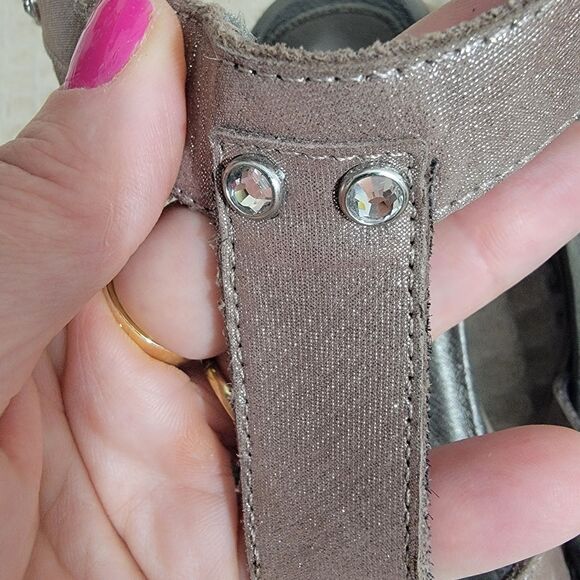 Naot Flirt Wedge Sandals Woman's EU 39 US 8-8.5 Shoes Rose Gold Brass Metallic - Picture 10 of 16